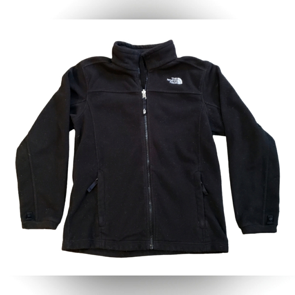 The North Face Fleece Full Zip Jacket Boys L 14-16 Black Softshell